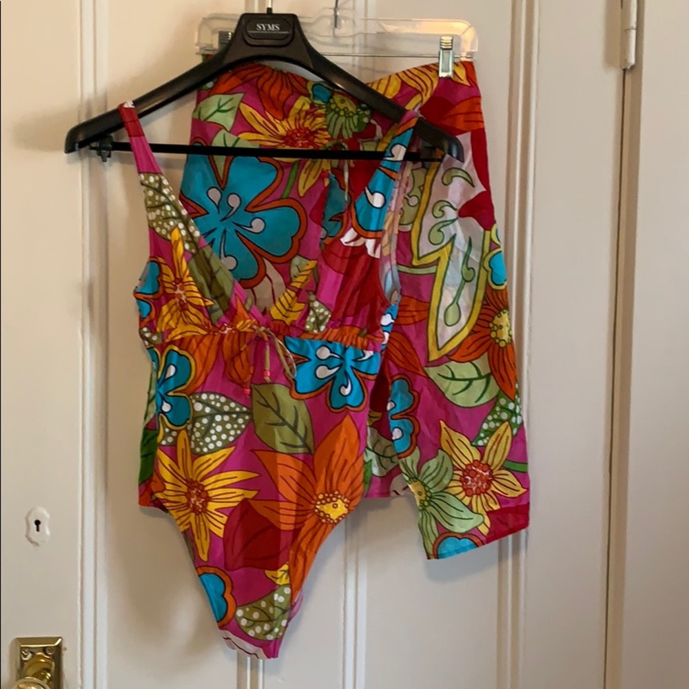 Christian Dior bathing suit and coverup